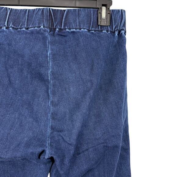 Soft Surroundings Pull On Dark Wash Jeggings Tapered Leg Jeans Elastic Waist S - Picture 13 of 16